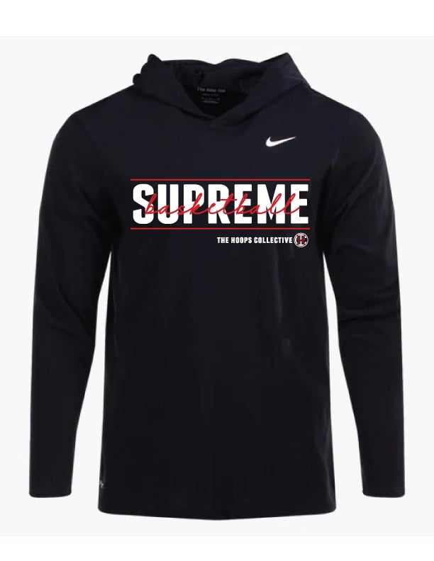 Nike Youth Supreme Basketball Script Hoodie Black The Hoops Collective